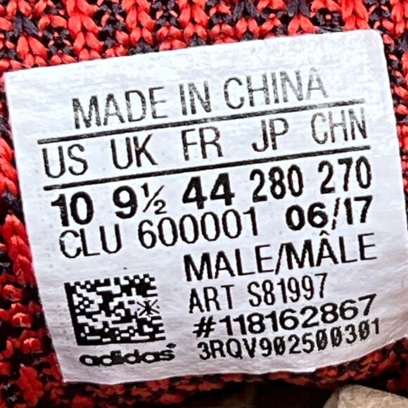 Adidas PureBoost Red men’s shoes, men size 10 - Picture 6 of 6